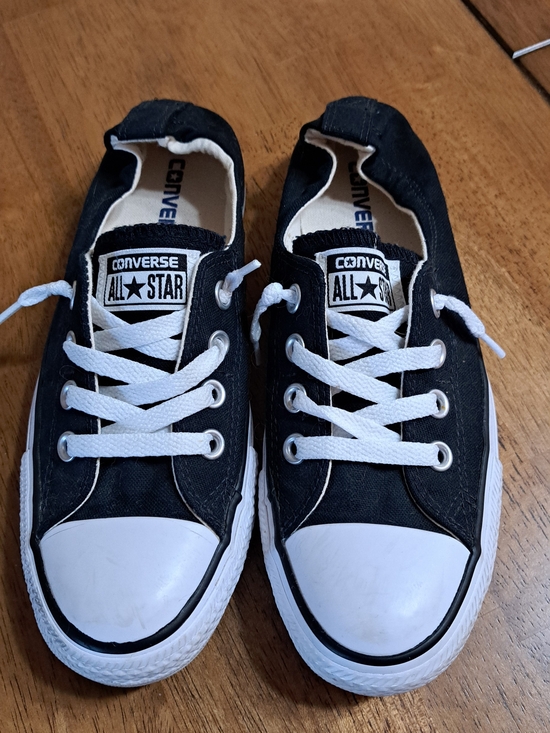 Converse Shoes - Converse Black & White Low-Top Canvas Sneakers